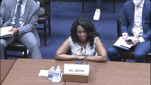 Cynthia Adinig Testifies at congressional hearing