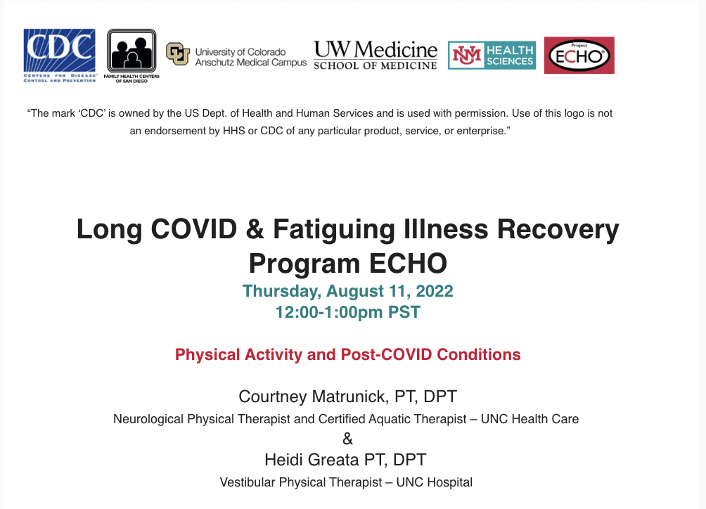 Long COVID & Fatiguing Illness Recovery Program Aug. 11